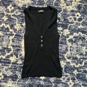 🖤 Naadam Sleeveless Henley, Silk/Cashmere Blend - XS 🖤